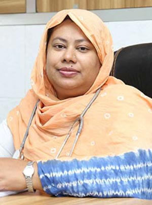Prof. Dr. Gazi Asma Sultana
  - ত্বক, চুল, নখ, অ্যালার্জি ও যৌন রোগ বিশেষজ্ঞ